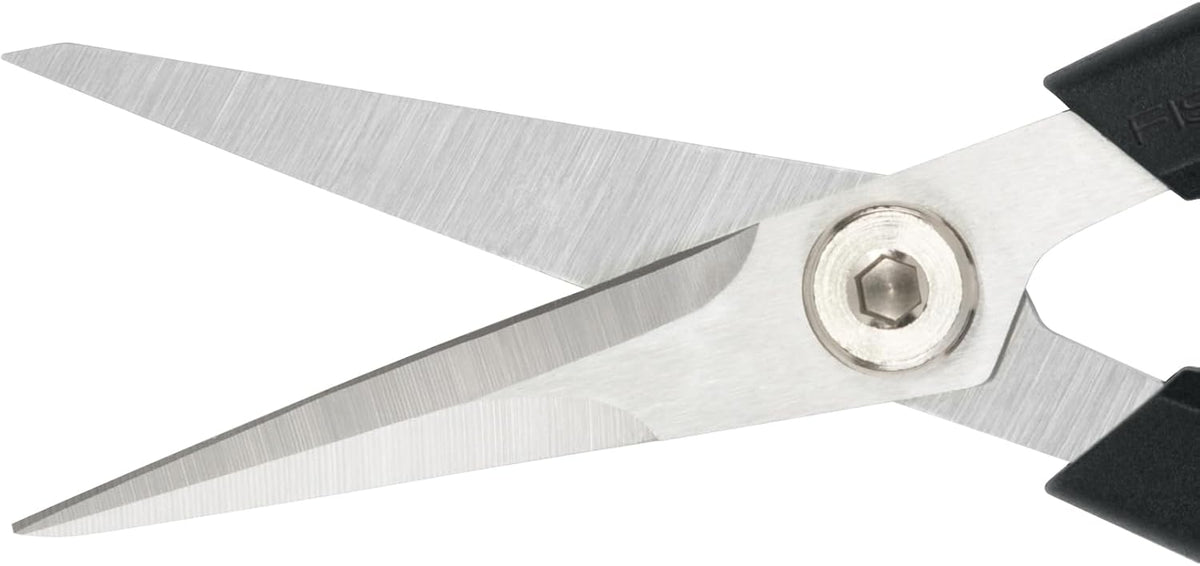 Fiskars Comfort Loop Micro-Tip Pruning Snips - 7" Garden Shears with Sheath and Extra Large