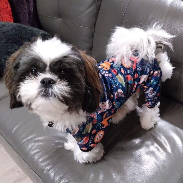 CuteBone Small Dogs Outfit Soft Puppy Onesies Pjs Dog Pajamas Pet Coat Cat Apparel Comfy Doggie