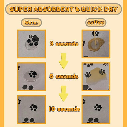 18×30in Pet Feeding Mat Dog Cat Food Mat for Floors Waterproof Food and Water Bowl Mats for Indoor