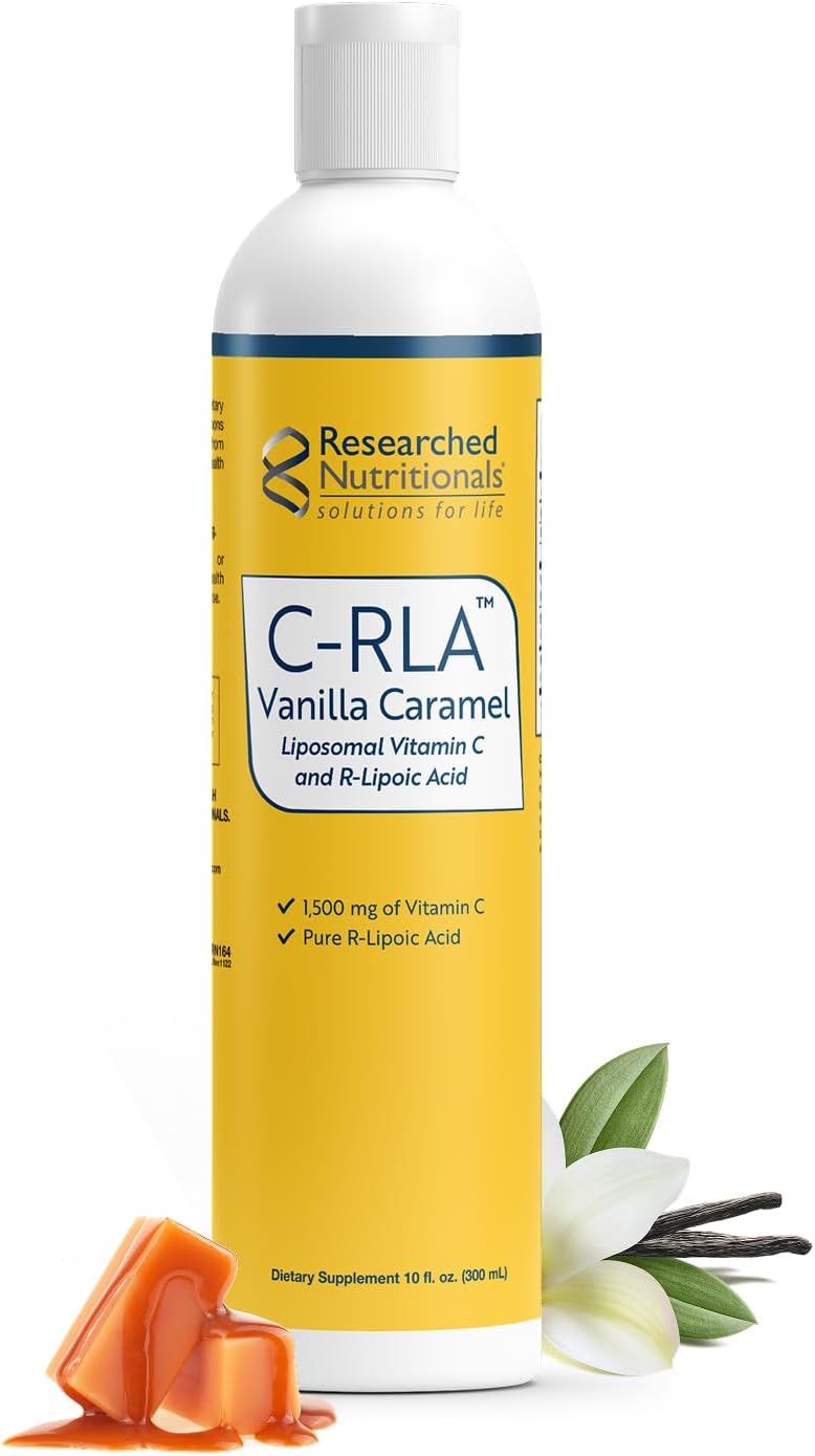 Researched Nutritionals C-RLA - Liposomal Vitamin C with R Lipoic Acid to Support Detox - Vegan &