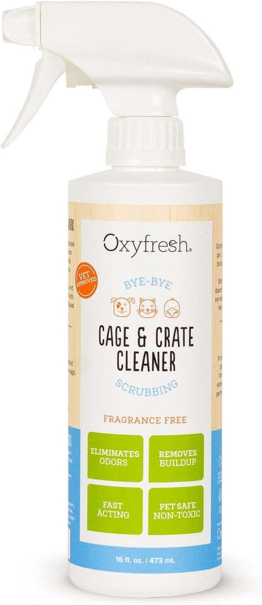 Oxyfresh Premium Crate & Cage Cleaner – Professional Dog Crate & Small Animal & Bird Cage Odor
