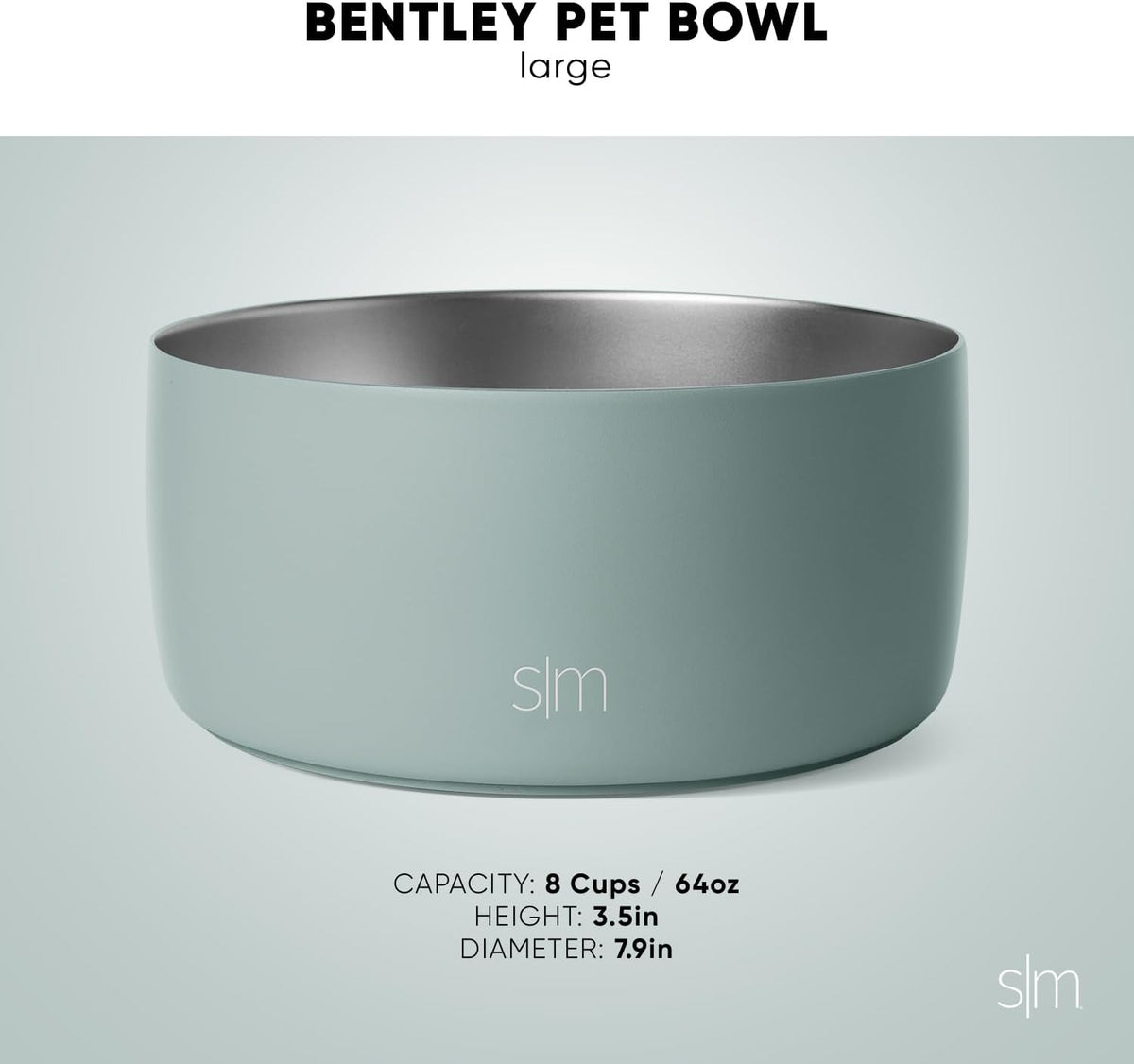 Simple Modern Stainless Steel Pet Water Bowl for Dogs & Cats | Reusable Insulated Stainless Steel