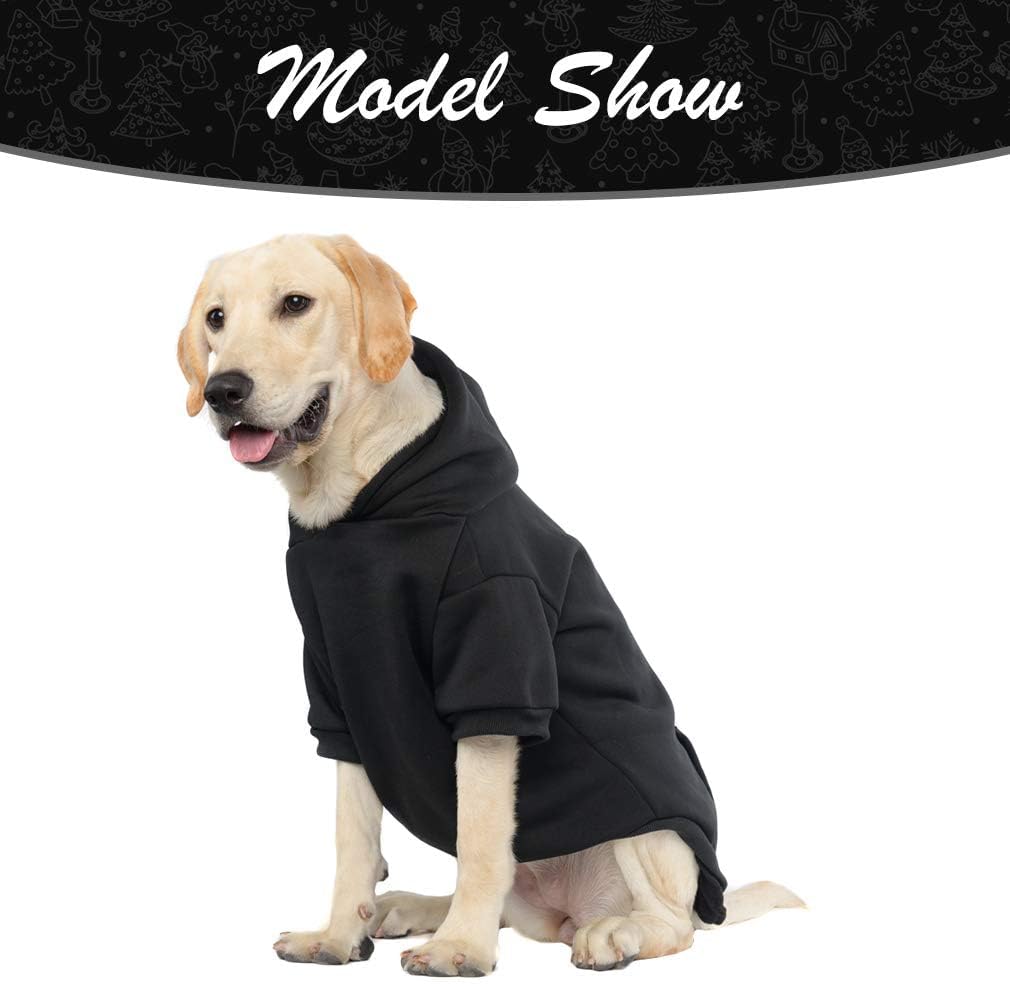 KOOLTAIL Basic Dog Hoodie - Soft and Warm Dog Hoodie Sweater with Leash Hole and Pocket, Dog Winter