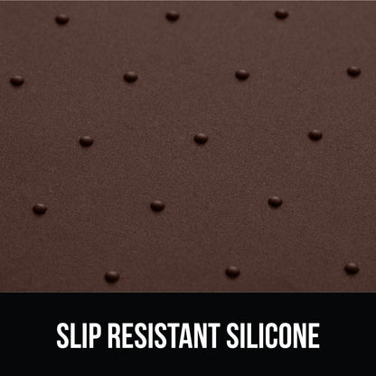 GORILLA GRIP 100% Waterproof Raised Edge BPA Free Silicone Pet Feeding Mat, Dog Cat Food Mats