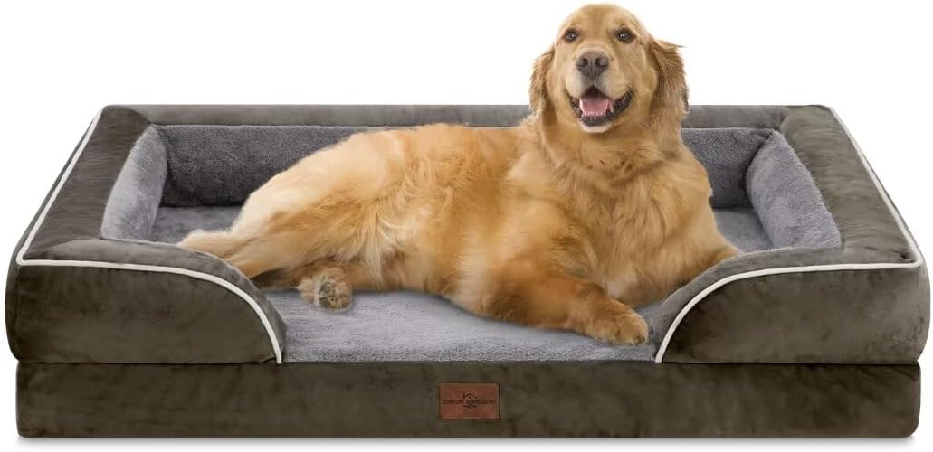 Comfort Expression XL Dog Bed for Extra Large Dogs, Waterproof Orthopedic Foam Dogs Beds with