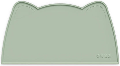 OHMO - Cat Food Mat, Silicone Pet Feeding Mat for Floor Non-Skid Waterproof Dog Water Bowl Tray