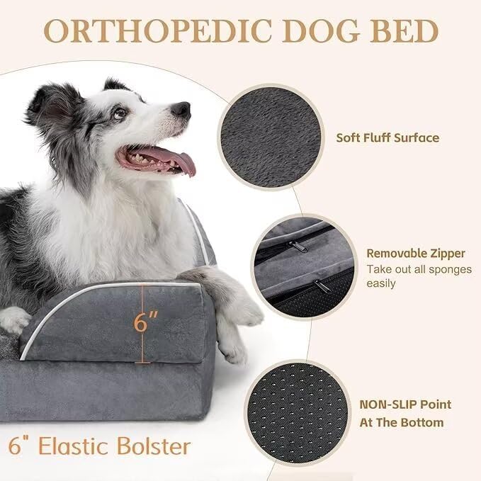 Comfort Expression Waterproof Orthopedic Foam Dog Beds, XXL Orthopedic Dog Beds for Extra Large