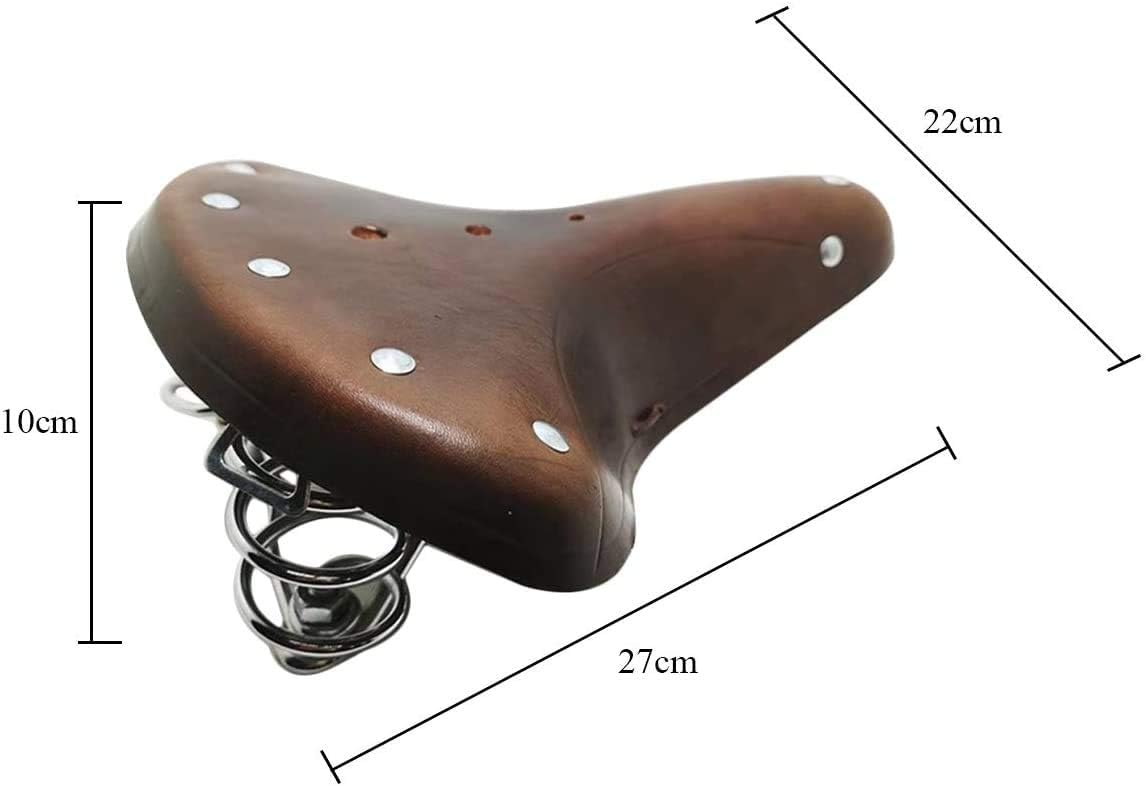 UNISTRENGH English Vintage Bicycle Saddle Touring City Saddle Comfortable Comfort Leather Bicycle