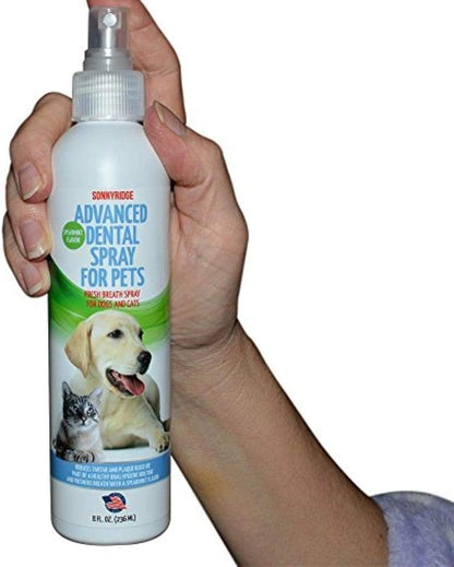 Dog Dental Spray Removes Tartar, Plaque and Freshens Breath Instantly. The Most Advanced Dental