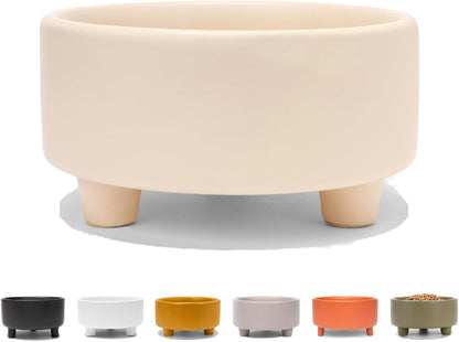 Waggo Uplift Ceramic Dog Bowl for Small Medium and Large Breeds - Heavyweight and Durable Pet Food