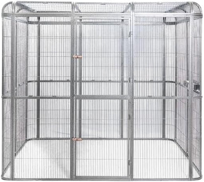 SENY Heavy Duty Large Walk-in Bird Aviary Cage, 79H x 86W x 62D inches, for Parrots, Macaws