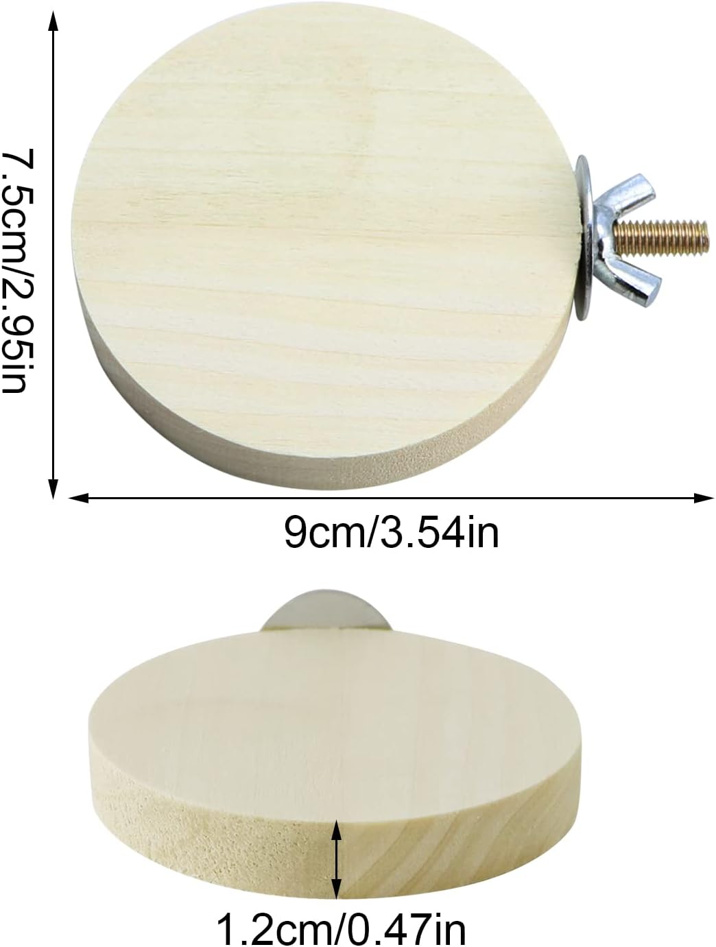 2 Pieces Bird Perch Platform Wooden Stand Toy for Small Bird Parrot Parakeet Cockatiel Budgie