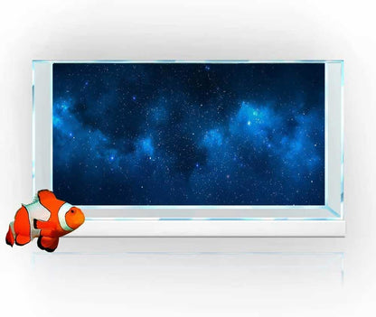 30X18IN Starry Aquarium Background, Art Starry Fish Tank Decorations Background, with 8 EVA