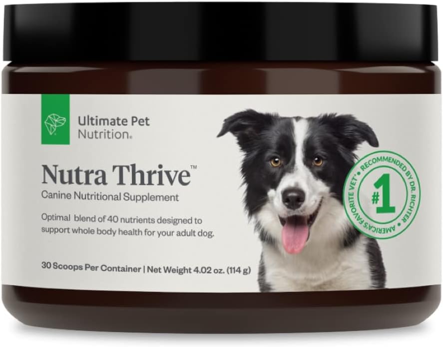 Ultimate Pet Nutrition Nutra Thrive Canine, 40-in-1 Nutritional Powder Supplement for Dogs with