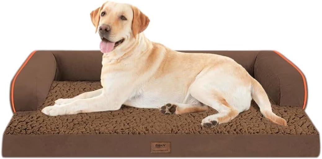 Large Dog Bed Orthopedic Washable - Memory Foam Couch Sofa - XXL Large Big Dogs - Beds Bolster Pet