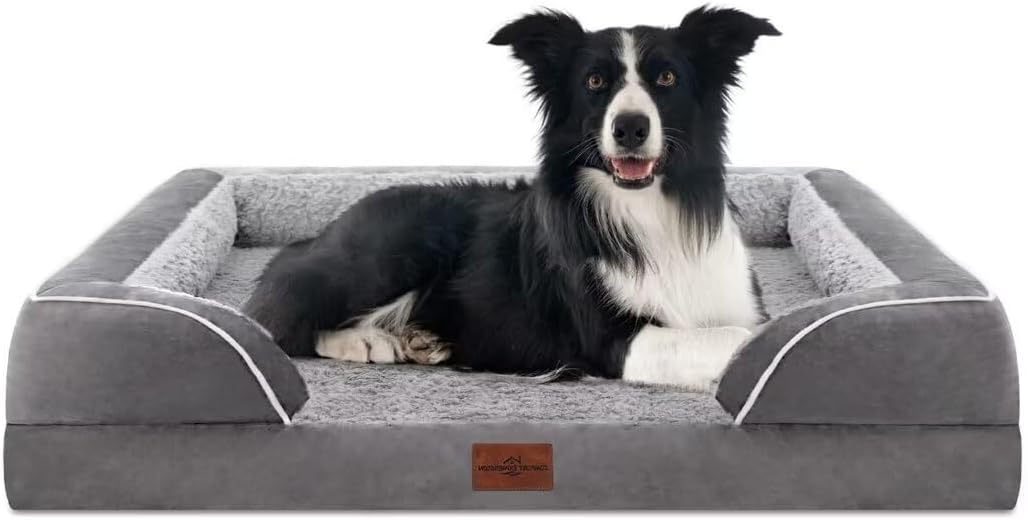 Comfort Expression Large Dog Beds Waterproof Orthopedic Foam Dog Beds for Large Dogs Sofa Comfy Pet