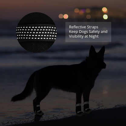 Dog Shoes for Hot Pavement Anti-Slip Dog Boots Waterproof Dog Shoes for Small to Large Dogs with