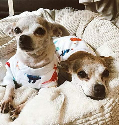 CuteBone Dog Halloween Pajamas Puppy Onesies Small Dogs Soft Pjs Coat Cat Apparel Comfy Pet