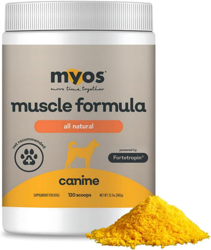 MYOS Canine Muscle Formula - All-Natural Muscle Building Supplement - Helps Reduce Muscle Loss in