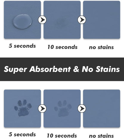 Absorbent Dog Food Mat-Dog Cat Mat for Food and Water Bowl, Quick Dry Pet Food Mat, No Stains Pet