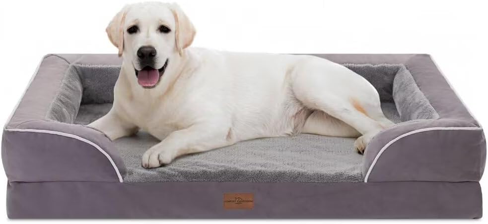 Comfort Expression Jumbo Dog Bed for Extra Large Dogs, Large Breed Waterproof Orthopedic Dog Bed