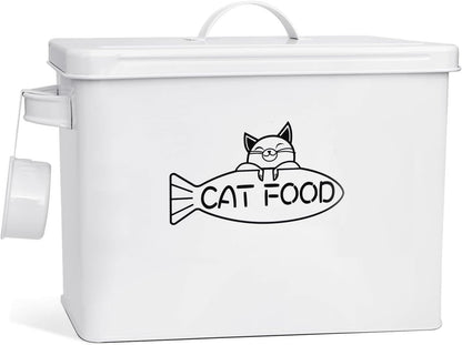 Large Dog and Cat Food Storage Container, Farmhouse Pet Food Storage Containers with Lid and Dry