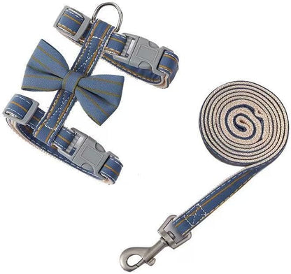 Butterfly Bow Tie Cat Harness and Leash Set - Adjustable, Escape-Proof, Breathable Kitten Vest with