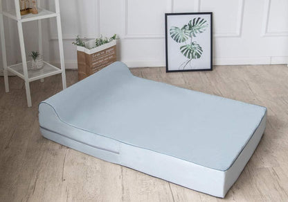 KOPEKS Orthopedic Memory Foam Dog Bed 7" Inch Thick Extra Large Dog Bed With Pillow Grey