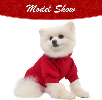 KOOLTAIL Basic Dog Hoodie - Soft and Warm Dog Hoodie Sweater with Leash Hole and Pocket, Dog Winter