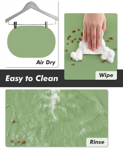 Absorbent Dog Food Mat-Dog Cat Mat for Food and Water Bowl, Quick Dry Pet Food Mat, No Stains Pet