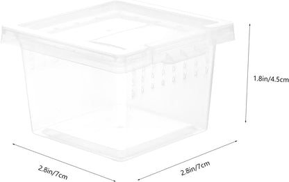 FRCOLOR Box Rearing Box Turtle Transport Container Frog Enclosure Mini Critter Keeper Transparent