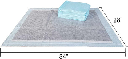 BV Charcoal Puppy Pads XL 320 Count 28"x34" - Leak-Proof Pee Pads for Dogs with 6-Layer Absorbent