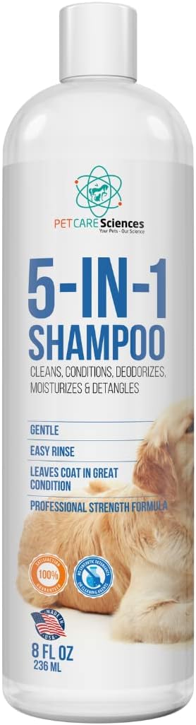 8 floz 5 in 1 Dog Shampoo for Itchy Skin - Sensitive Skin Dog Shampoo for Smelly Dogs - Dog