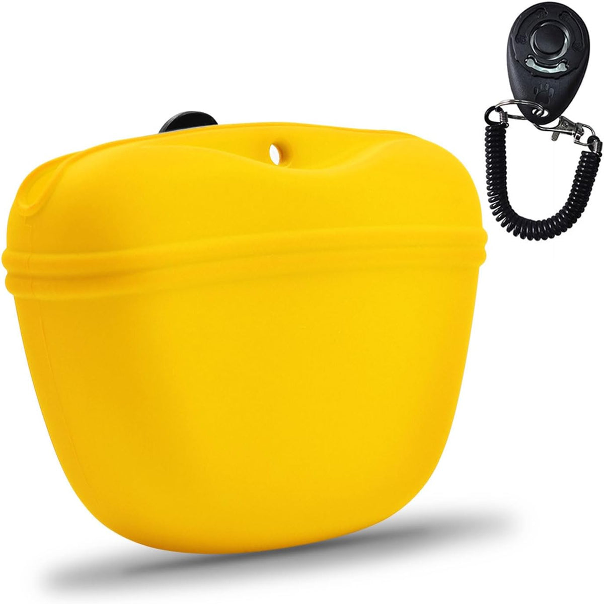 AUDWUD Silicone Dog Treat Pouch,Clip on Portable Training Container,Convenient Magnetic Buckle