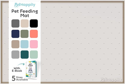 Dog Food Mat - 24x15 Raised Edges Dogs Mat for Food and Water Prevent Spill, Waterproof Cat Food