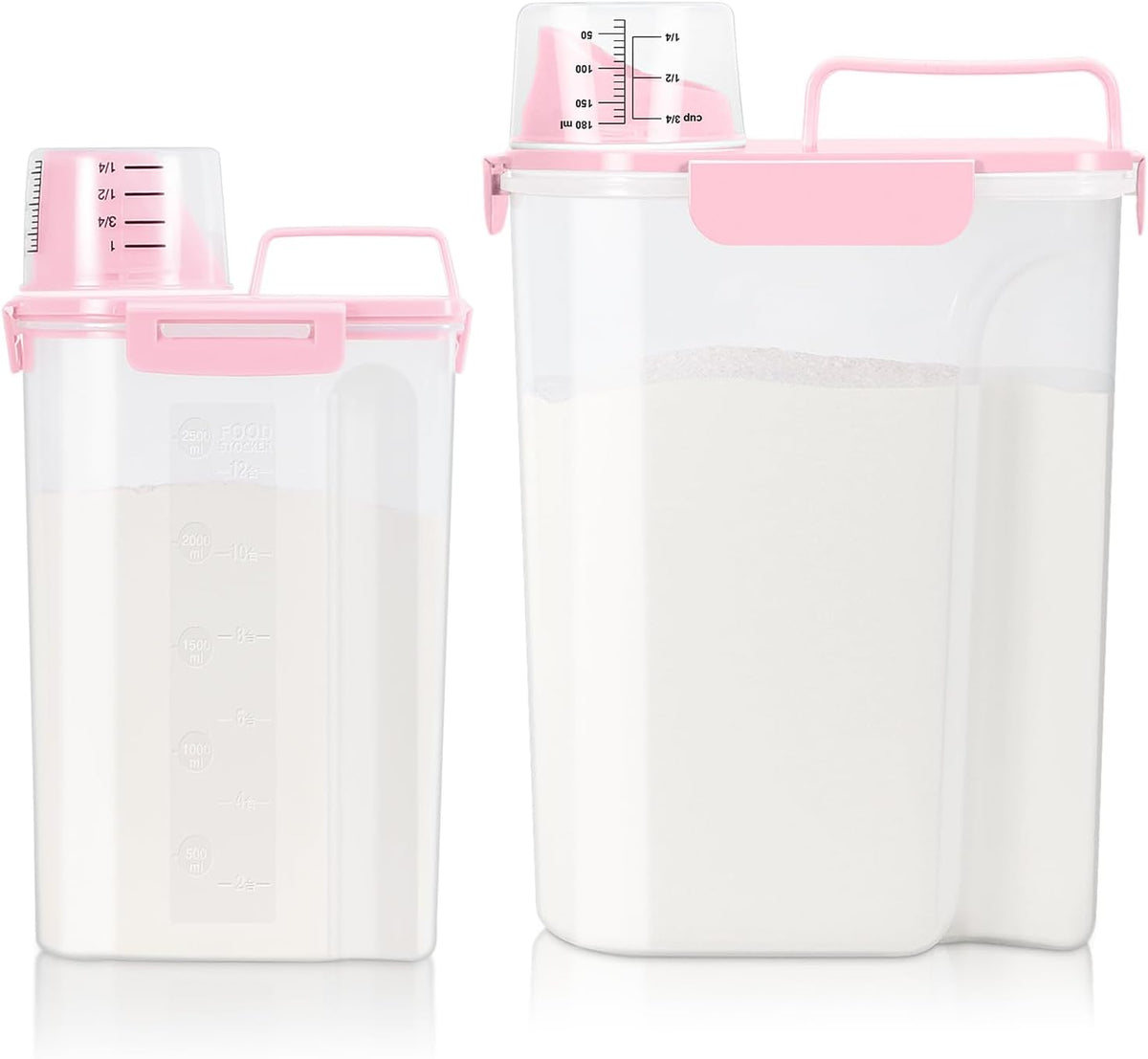 TBMax Rice Container 2 Pack, Airtight Cereal Container Oatmeal Storage with Easy-pouring Spout &