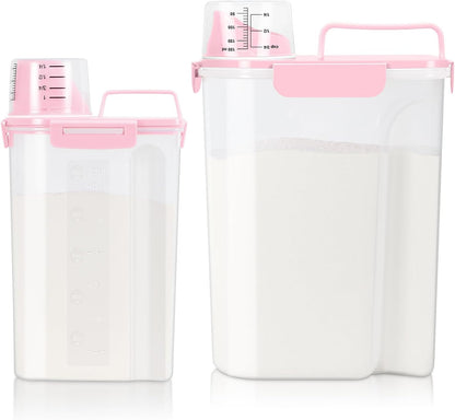 TBMax Rice Container 2 Pack, Airtight Cereal Container Oatmeal Storage with Easy-pouring Spout &