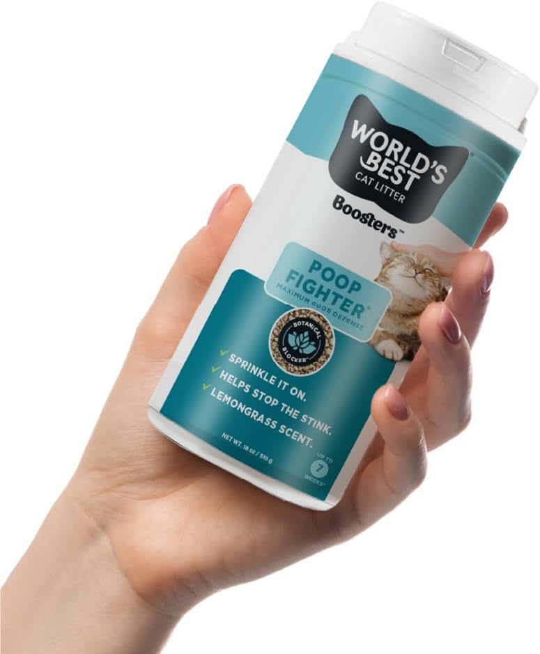 WORLD'S BEST CAT LITTER® Boosters™ Poop Fighter® | Natural and Sustainable Cat Litter Additive |