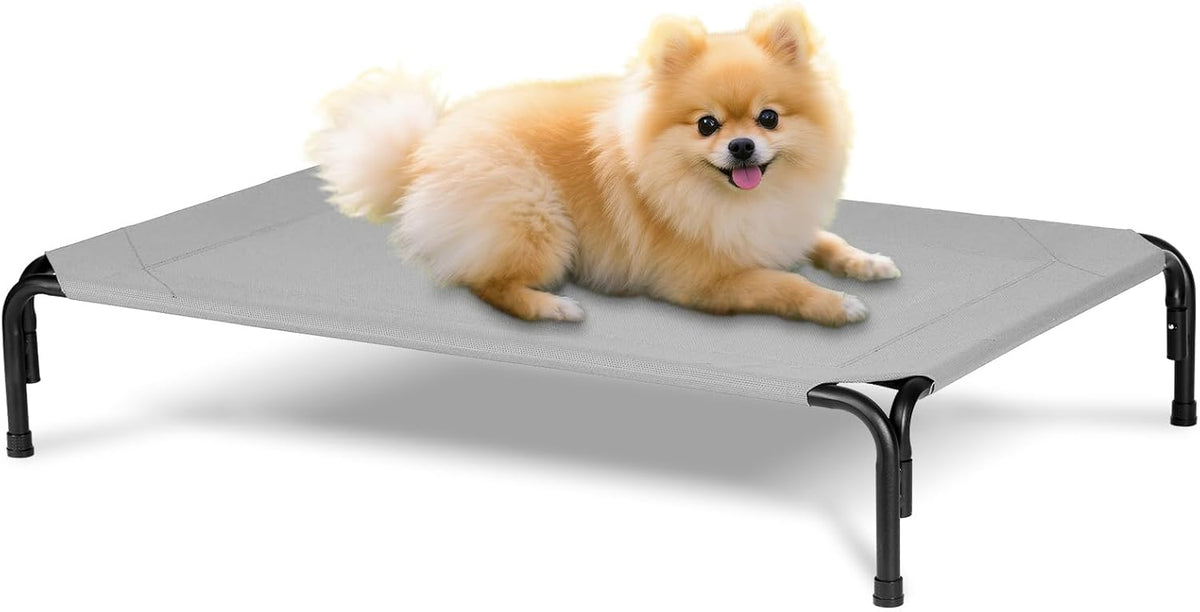 Elevated Dog Bed for Outdoor, Medium Raised Dogs Cot for Training, Cooling Pet Beds with Washable