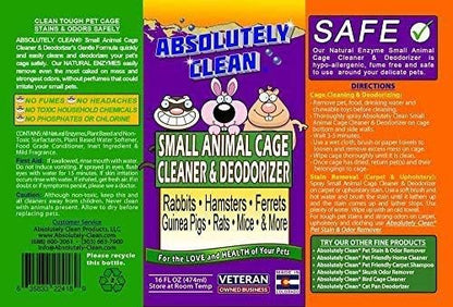 Amazing Small Animal Cage Cleaner - Just Spray/Wipe - Easily Removes Messes & Odors - Hamsters