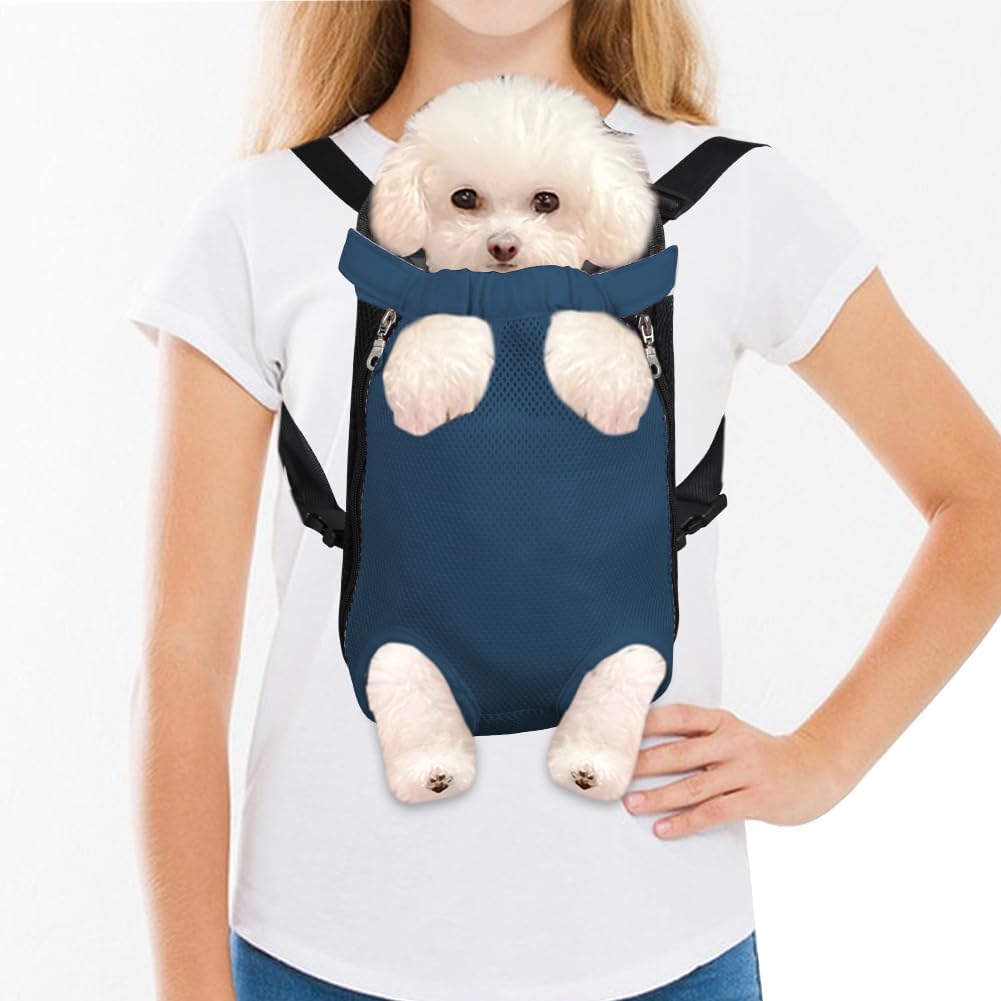 FEimaX Dog Carrier Backpack Pet Legs Out Front Cat Travel Bag, Adjustable Puppy Backpacks Carriers