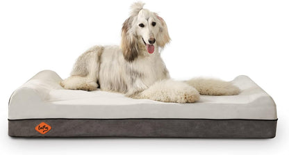 Laifug Orthopedic Memory Foam Dog Bed Extra Large Dog Bed with Pillow and Durable Water Proof Liner