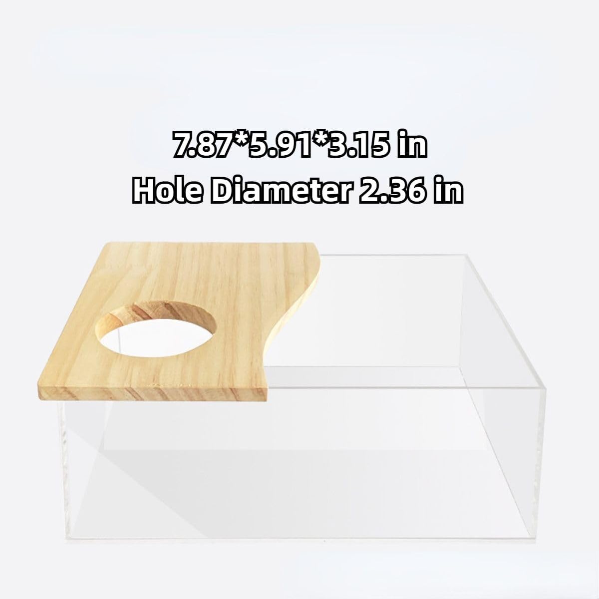 Hamster Sand Bath Box Container, Small Pet Sandbox Lid Design Take Bath Wooden Sandbox Dust Bath