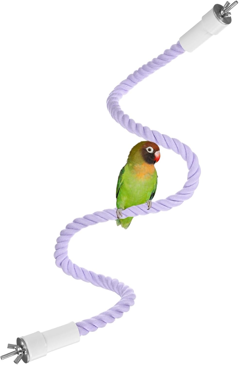 1-Pack Rope Perches for Bird Cages, 31.5 in Length Comfort Grip Flexible Rope Perch Beak & Paw