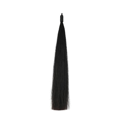 Horse Tail Extension with Braided Horsehair Loop, Blunt Cut Bottom, 3/8 lb, 28-30 inches (Natural