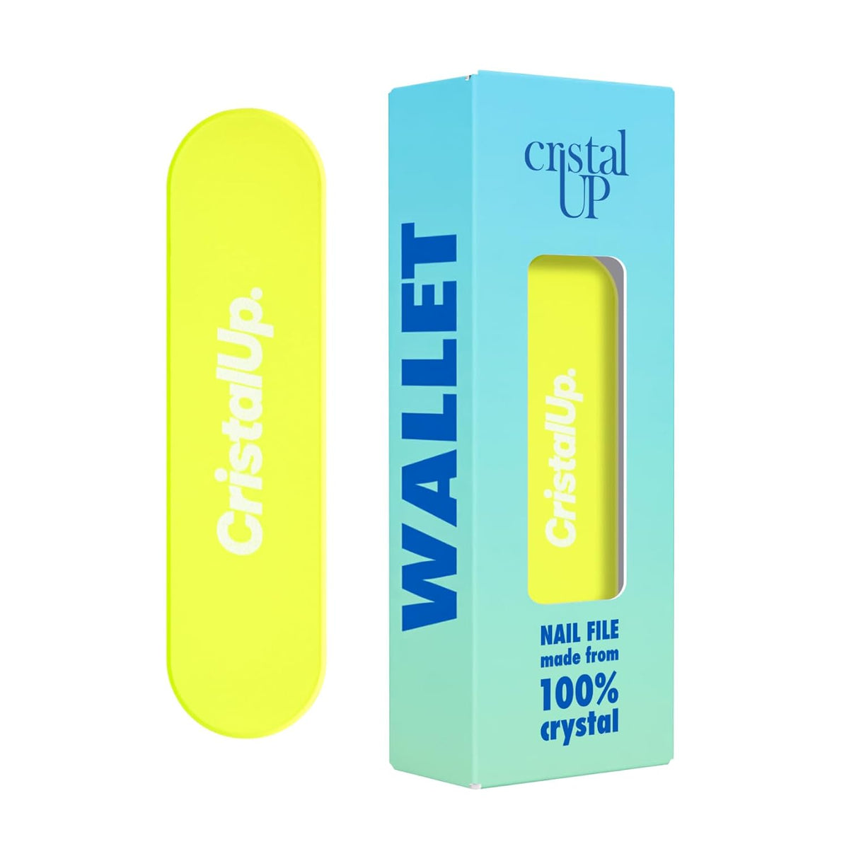 Crystal Nail File 1.6 in, Mini Glass File Ideal for Wallet, Durable, Gentle on Nails, Perfect for