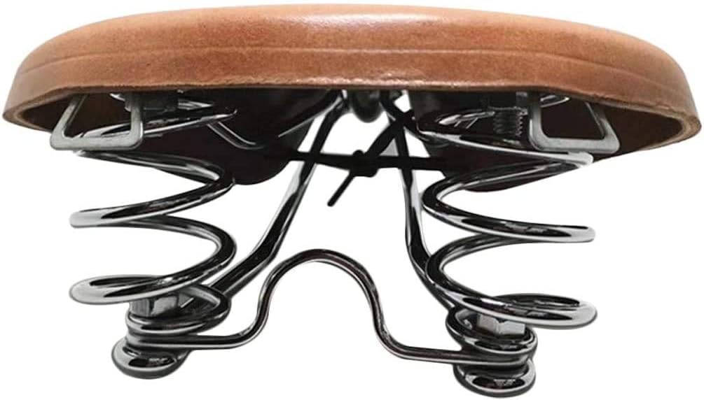 UNISTRENGH English Vintage Bicycle Saddle Touring City Saddle Comfortable Comfort Leather Bicycle