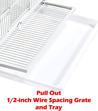Combo Stacker Center Divided Breeder Breeding Bird Flight Double Rolling Cage for Aviaries Canaries