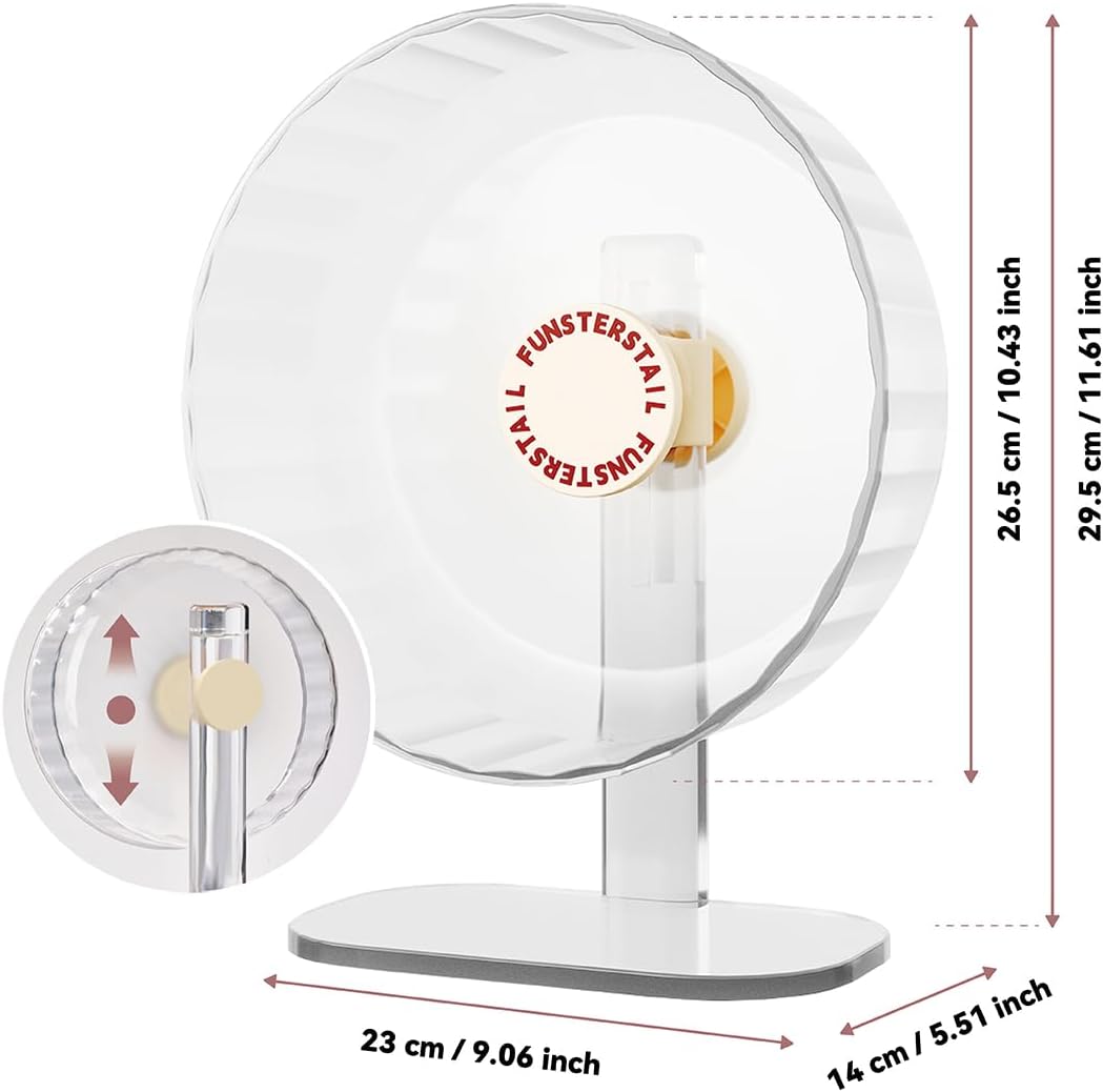 Super Silent Hamster Wheel 10.4 Inch, Magnetic Large Rat Wheel for Chinchilla, Gerbil, Guinea Pig