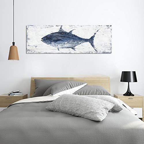 Yihui Arts Canvas Wall Art Abstract Fish Canvas Art- One Panels Nordic Minimalist Painting Large